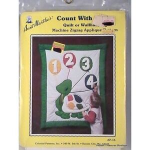 Aunt Martha's "Count with Corky" Applique Pattern NIP Made in USA